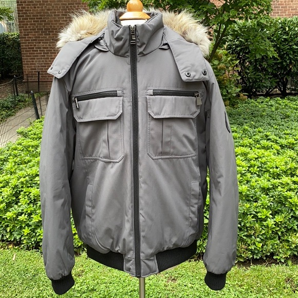 Calvin Klein Other - Calvin Klein Gray Faux Fur Trimmed Parka